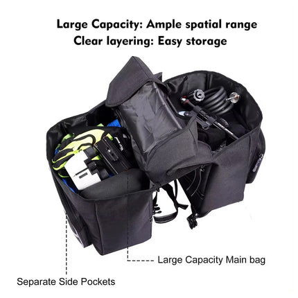 Waterproof Bike Bicycle Rear Rack Pannier Bag Seat Saddle Carry Bags Carrier