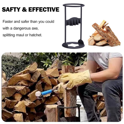 Manual Firewood Splitter Heavy Duty Log Wood Splitting Cutter Kindling Cracker