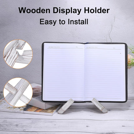 Wooden Plate Stand Rack Display Holder Wooden Support Desktop Reading Stand