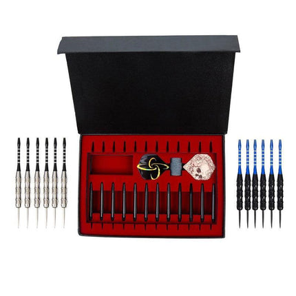 12Pcs 23g Brass Tip Dart Set with Aluminum Barrel and Case - Aimall