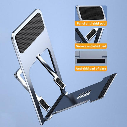 Adjustable Folding Desk Mobile Phone Stand Mount Holder For iPhone iPad Tablet - Aimall