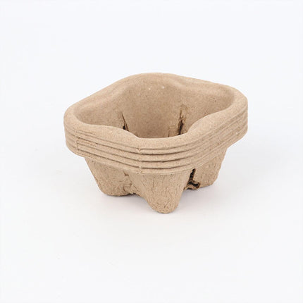 100PCS BioCup 1/2/4 Cup Carry Tray Recycled Paper Pulp Holder