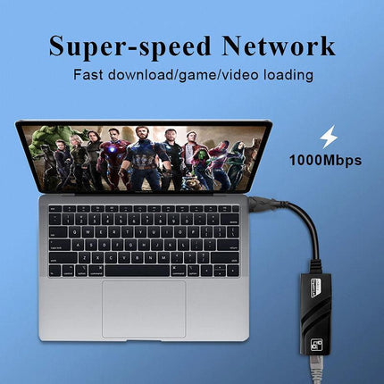 New USB 3.0 to Gigabit RJ45 Ethernet LAN Adapter 1000Mbps for PC Laptop Mac - Aimall