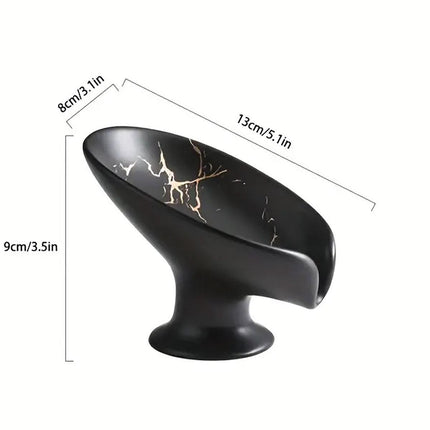 Light Luxury Ceramic Soap Dish Drainage Soap Holder Household Soap Storage Box