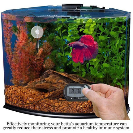 Aquarium Thermometer LCD Digital Aquarium Fish Tank Water Temperature Marine - Aimall
