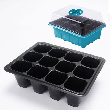 10 Plant Seeds Grow Box Propagation Nursery Garden Seedling Starter Tray 12 Hole