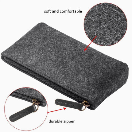 10PCS Large Capacity Felt Pencil Case Stationery Organizer Cosmetic Storage Bag