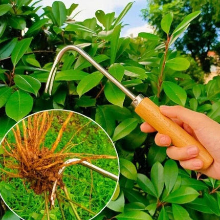 Weeding Handheld Root Remover Garden Rake Manganese Steel Soil Loosening Tool