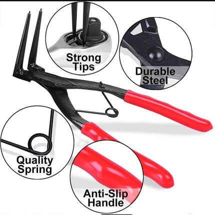 Spring Long Nose 90 Degree Bent Retaining Snap Ring Plier Clip Circlip Removal Tool