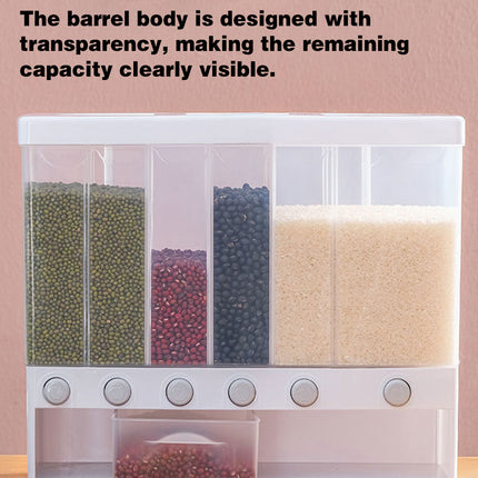 Wall-mounted Automatic Rice Dispenser Sealed Grain Plastic Storage Tank Grain