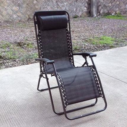 Cool Black Self-produced Nap Folding Recliner Office Lunch Beach Chair