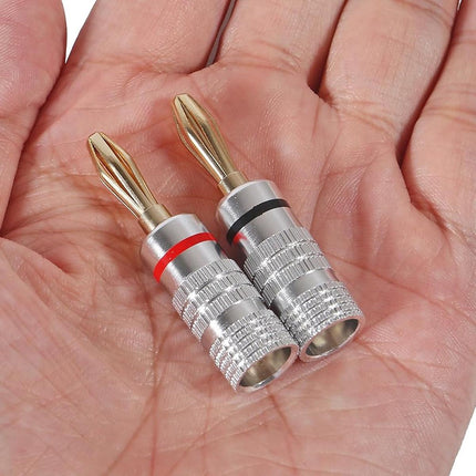 20X 24KGold Plated Speaker Cable Wire Connector Banana Plugs For Nakamichi Audio