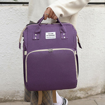 Foldable Travel Backpack with Built In Portable Rest Mat and Storage Compartments