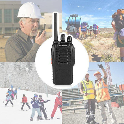 2~6X Bf-88E Two Way Radio Walkie Talkie Uhf 400-470Mhz Handheld + Earbuds - Aimall