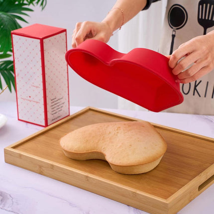 4pcs Simple Love Silicone Cake Moulds Baking Molds for Cupcakes and Desserts