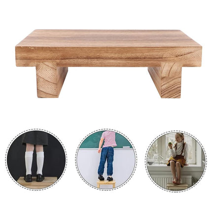 Wooden Bedside Step Stool Indoor Outdoor Mobility Step Stool Portable One Step
