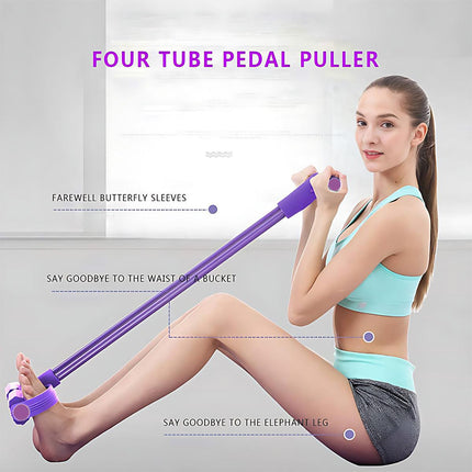 Multi-Function Exercise Tension Rope Foot Pedal Resistance Fitness Pull Bands