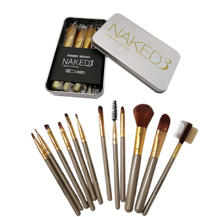 12pcs Makeup Brush Set Foundation Blush Eyeshadow Lip Eyebrow Kit with Box