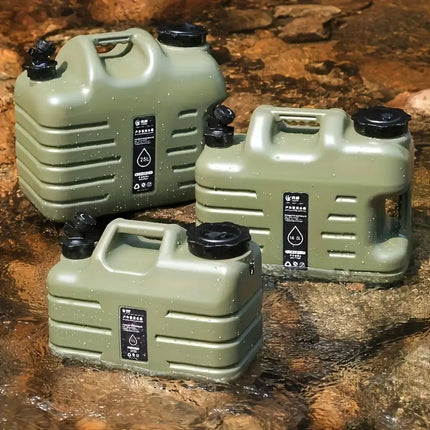 Outdoor Camping Water Storage Bucket with Faucet Portable Square Drinking Tank