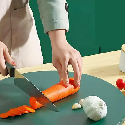 Round Green Plastic Kitchen Chopping Board Household Food Cutting Board Tool