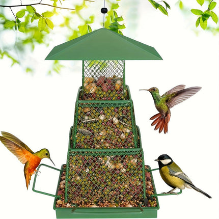 Outdoor Hanging Bird Feeder Durable Garden Feeder for Wild Birds Easy to Use