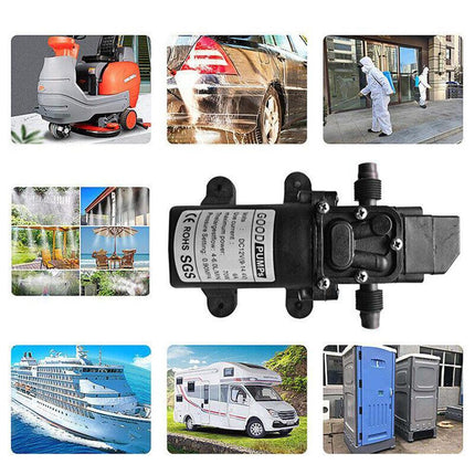 12V Water Pump 4-6L/Min 70W 130Psi Pressure Self-Priming Caravan Camping Boat Au