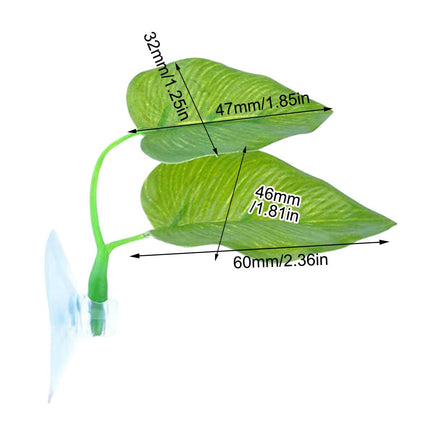4pcs Aquarium Decoration Artificial Betta Fish Leaves Resting and Spawning Set