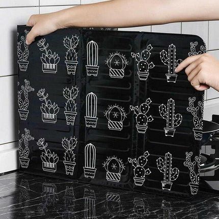 Kitchen Oil Splash Guard Wall Foil Protector Stove Cover Removable Baffle Screen - Aimall