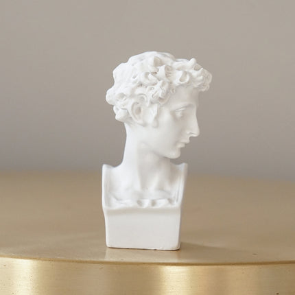 10 Pcs Mini Desktop Decorative Sculptures Resin White Classical Busts