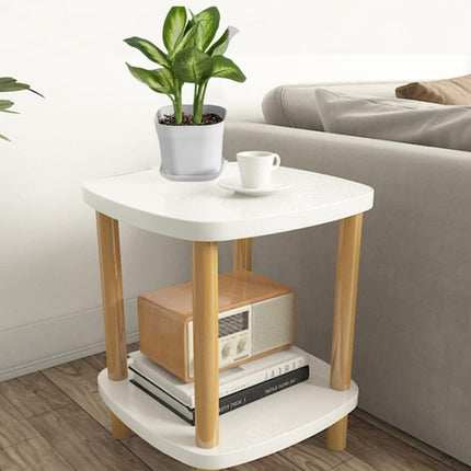 Small Coffee Table Simple Two Layer Mini Table Living Room Side Table Compact