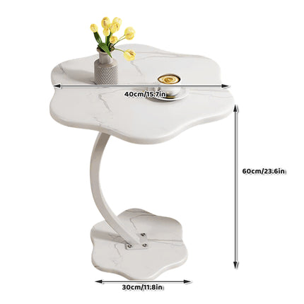 Home Living Room Sofa White Side Table Sturdy Storage Shelf For Home Office Use