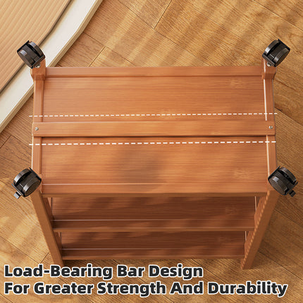 3 Tier Bamboo Storage Rack 50x30x82cm Sturdy for Kitchen Bathroom Organizer Use
