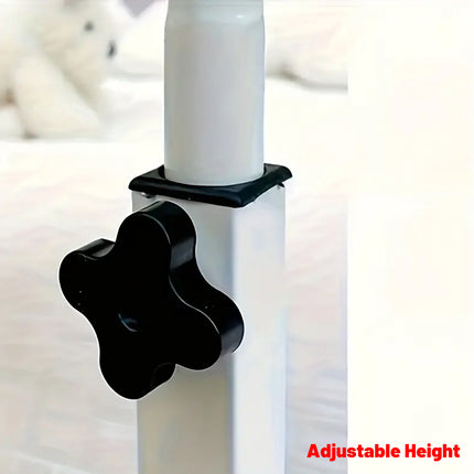 Bedside Table Movable Desk Simple White with Wheels Space Saving Home Office