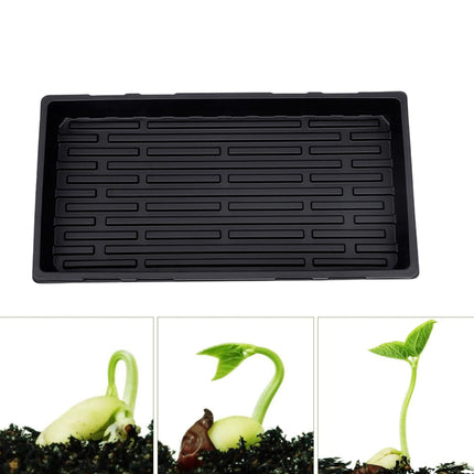 10pcs Garden Black Plastic Rectangle Plant Seedling Propagation Seeding Tray