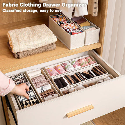 6pcs Foldable Socks Underwear Storage Basket Portable Drawer Organizer Box