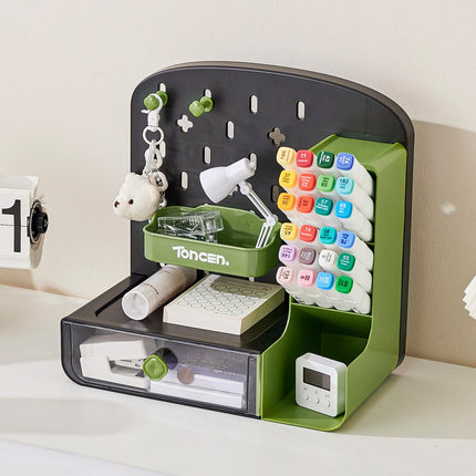 Desktop Storage Box with Drawer Divider For Stationery Cosmetics Accessories