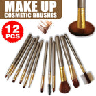 12pcs Makeup Brush Set Foundation Blush Eyeshadow Lip Eyebrow Kit with Box