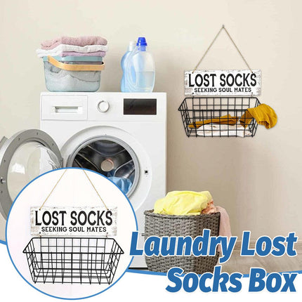 Laundry Room Sock Storage Shelf Wall Decor Organizer for Socks and Accessories