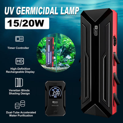 Fish Tank UV Germicidal Lamp for Water Purification Algae Sterilization Aquarium