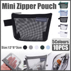 Mini Mesh Zipper Bags Storage Pouch Coin Purse ID Credit Card Holder Organizer