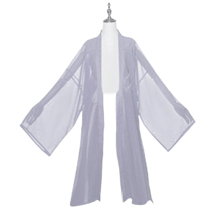Hanfu Grey Beizi Coat Traditional Chinese Outerwear for Spring and Summer
