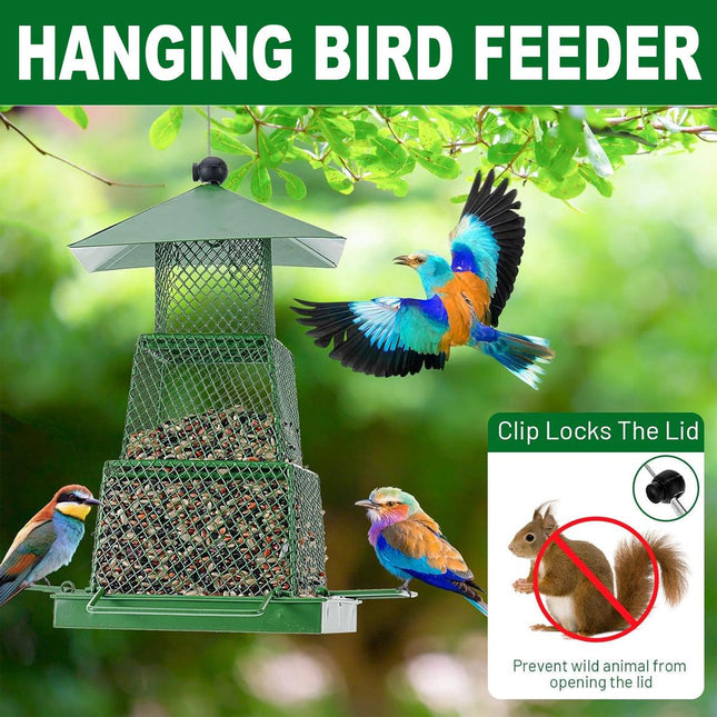 Outdoor Hanging Bird Feeder Durable Garden Feeder for Wild Birds Easy to Use