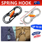 Aluminum S-biner Carabiner Keychain Clip Key Ring Snap Spring Hook Camping
