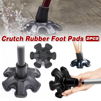 2PCS 19MM Non-Slip Rubber Foot Pads for Walking Cane Crutch Support Replacement