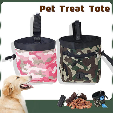 Puppy Pet Dog Obedience Training Treat Bag Feed Pouch & Training Whistle Clicker