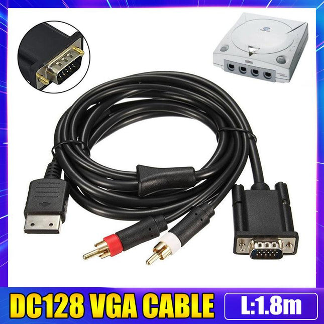 VGA High Definition Cable Box With Audio HD PAL NTSC For Sega Dreamcast Console - Aimall