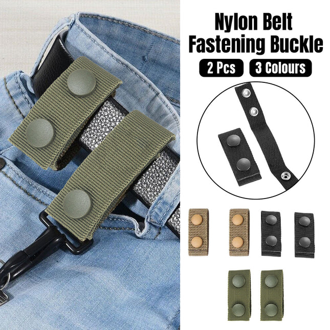 2PCS Outdoor Tactical Belt Loop Snap On Retainer Buckle Clip Holder Hiking Gear