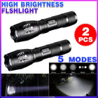 2X Powerful 900LM Tactical 5 Mode Zoom Flashlight LED Focus Torch