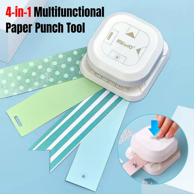 4-in-1 Punch Multi-Purpose Embosser Handbook Cutter for Paper Crafting and DIY