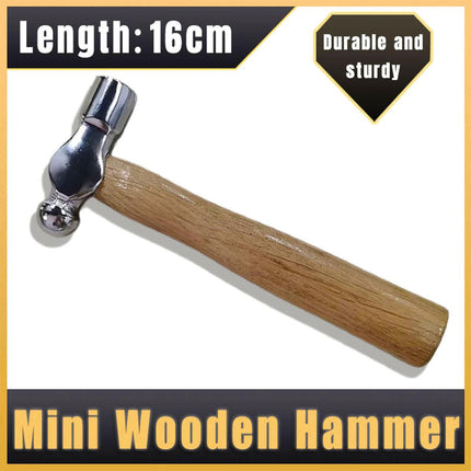 Mini Round Wooden Handle Hammer Practical Small Hand Tool for DIY and Crafts